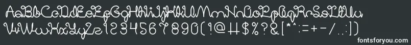 DigitalHandmade Font – White Fonts on Black Background