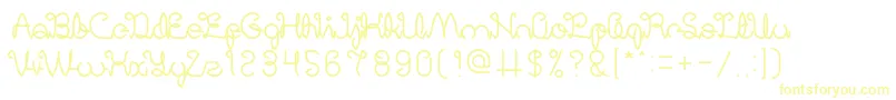 Шрифт DigitalHandmade – жёлтые шрифты