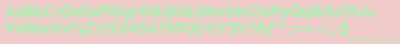 VogueBold Font – Green Fonts on Pink Background