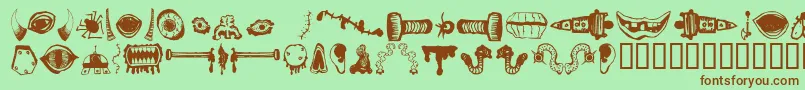 Monsm Font – Brown Fonts on Green Background