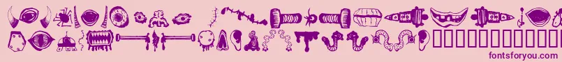 Monsm Font – Purple Fonts on Pink Background