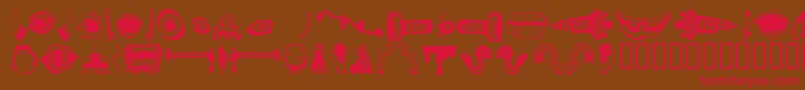 Monsm Font – Red Fonts on Brown Background