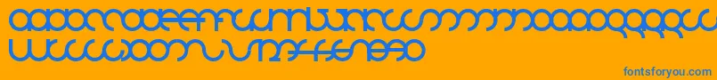 Mdrsfd01 Font – Blue Fonts on Orange Background