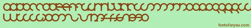 Mdrsfd01 Font – Brown Fonts on Green Background