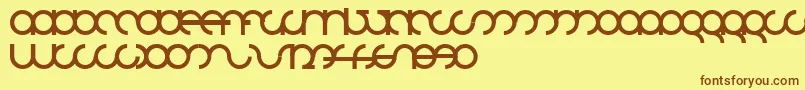 Mdrsfd01-Schriftart – Braune Schriften auf gelbem Hintergrund