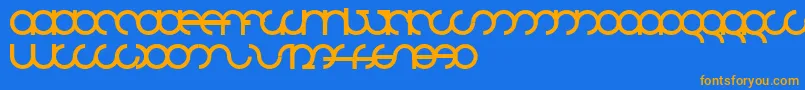 Mdrsfd01 Font – Orange Fonts on Blue Background