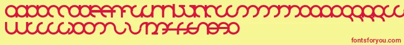 fuente Mdrsfd01 – Fuentes Rojas Sobre Fondo Amarillo