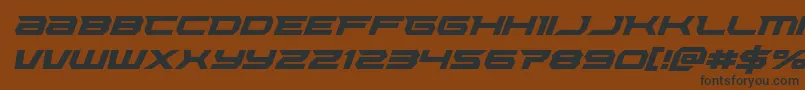Lethalforceital Font – Black Fonts on Brown Background