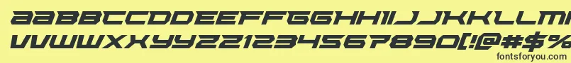 Lethalforceital Font – Black Fonts on Yellow Background