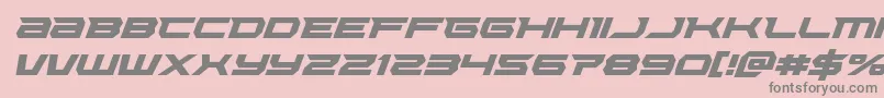 Lethalforceital Font – Gray Fonts on Pink Background