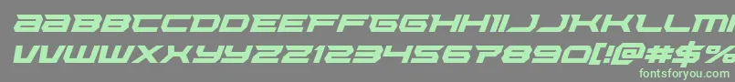 Lethalforceital Font – Green Fonts on Gray Background