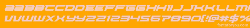 Lethalforceital Font – Pink Fonts on Orange Background