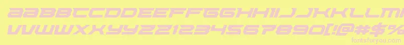 Lethalforceital Font – Pink Fonts on Yellow Background