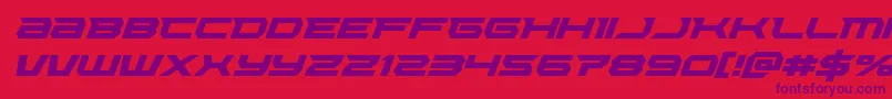 Lethalforceital Font – Purple Fonts on Red Background