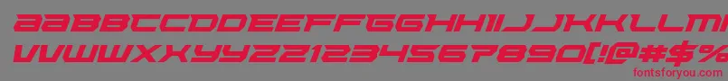 Lethalforceital Font – Red Fonts on Gray Background