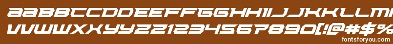 Lethalforceital Font – White Fonts on Brown Background