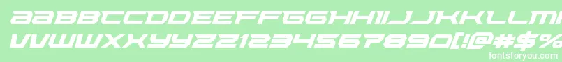 Lethalforceital Font – White Fonts on Green Background