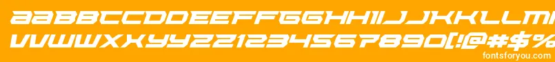Lethalforceital Font – White Fonts on Orange Background