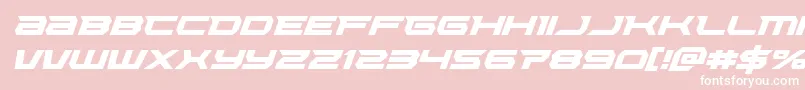 Lethalforceital Font – White Fonts on Pink Background