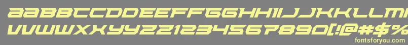 Lethalforceital Font – Yellow Fonts on Gray Background