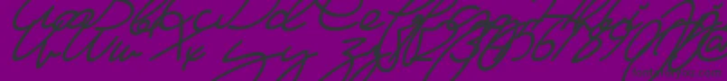 Police MaFilleSlant – polices noires sur fond violet