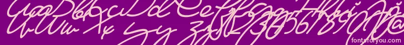 MaFilleSlant-fontti – vaaleanpunaiset fontit violetilla taustalla