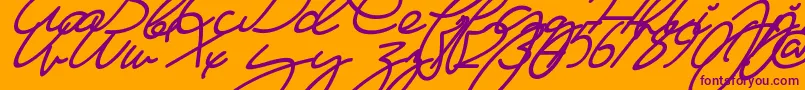 MaFilleSlant Font – Purple Fonts on Orange Background