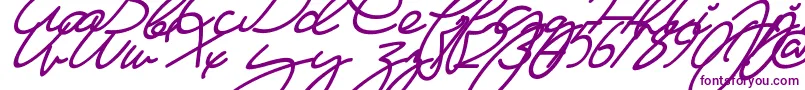 Police MaFilleSlant – polices violettes