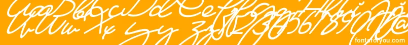 MaFilleSlant Font – White Fonts on Orange Background