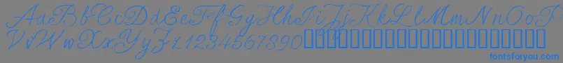 SersalT Font – Blue Fonts on Gray Background