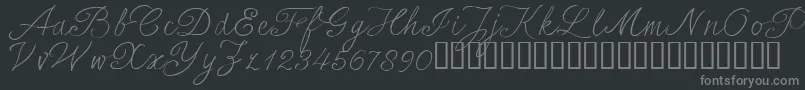SersalT-Schriftart – Graue Schriften auf schwarzem Hintergrund