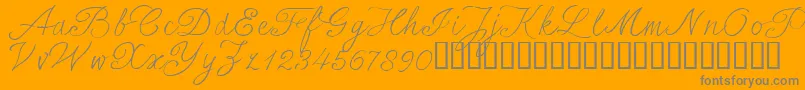 SersalT-Schriftart – Graue Schriften auf orangefarbenem Hintergrund