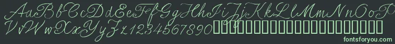 SersalT Font – Green Fonts on Black Background