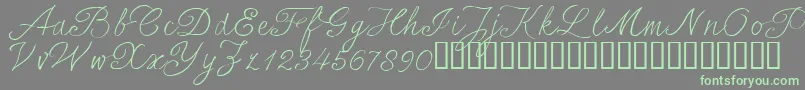 SersalT Font – Green Fonts on Gray Background