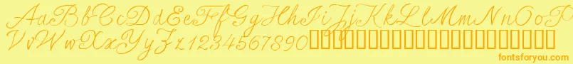 SersalT Font – Orange Fonts on Yellow Background