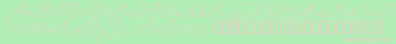 SersalT Font – Pink Fonts on Green Background
