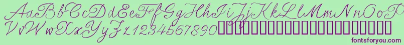 SersalT Font – Purple Fonts on Green Background