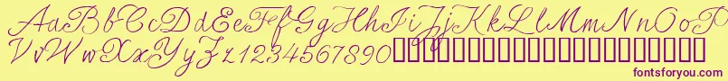 SersalT Font – Purple Fonts on Yellow Background