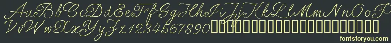 SersalT Font – Yellow Fonts on Black Background