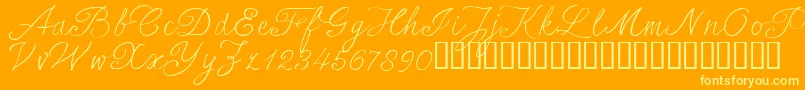 SersalT Font – Yellow Fonts on Orange Background