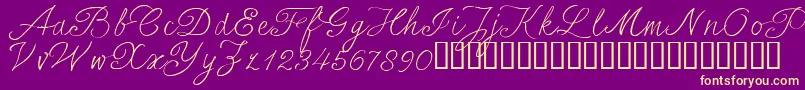SersalT Font – Yellow Fonts on Purple Background