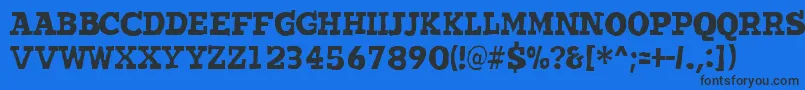 Wantedo Font – Black Fonts on Blue Background