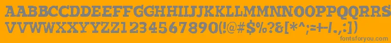 Wantedo Font – Gray Fonts on Orange Background