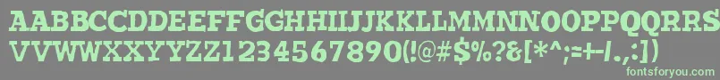 Wantedo Font – Green Fonts on Gray Background