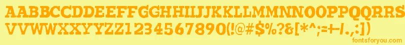 Wantedo Font – Orange Fonts on Yellow Background