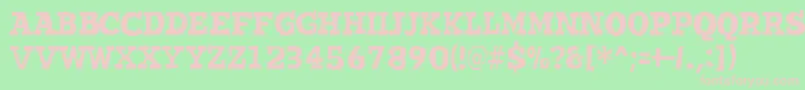 Wantedo Font – Pink Fonts on Green Background