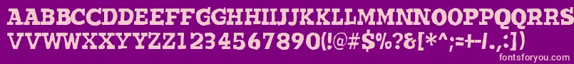 Wantedo Font – Pink Fonts on Purple Background