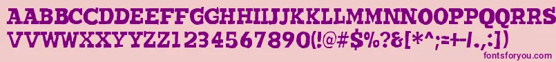Wantedo Font – Purple Fonts on Pink Background
