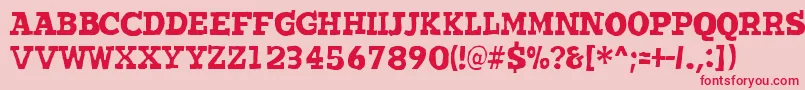 More about Wantedo Font Wantedo Font – Red Fonts on Pink Background