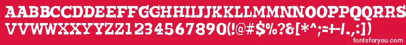 Wantedo Font – White Fonts on Red Background